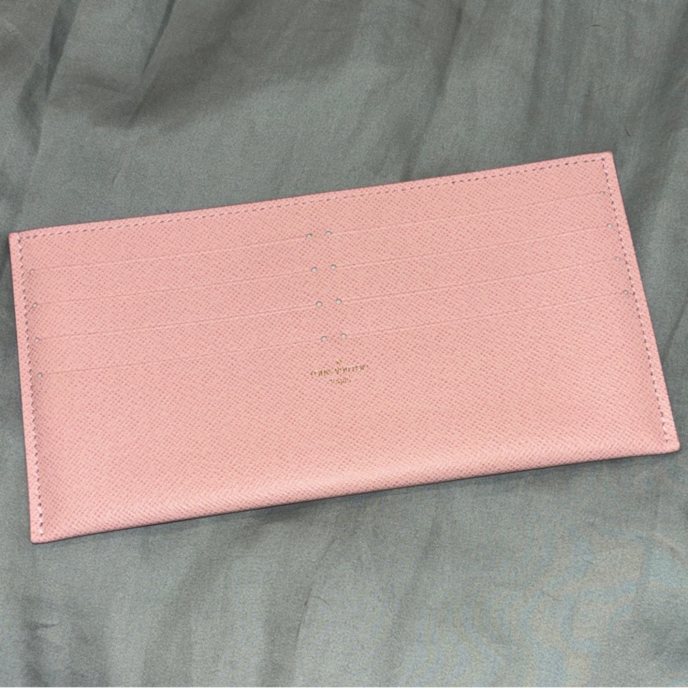 Louis Vuitton Pink Leather Card Holder Wallet - Slim Women's Wallet